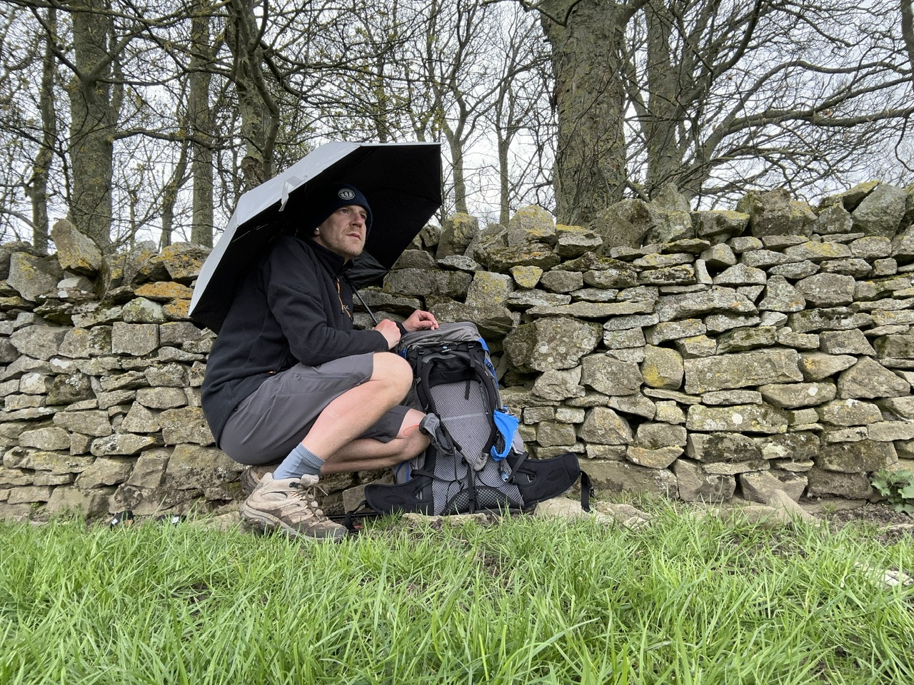 Just stopping for a rest and the rain to pass