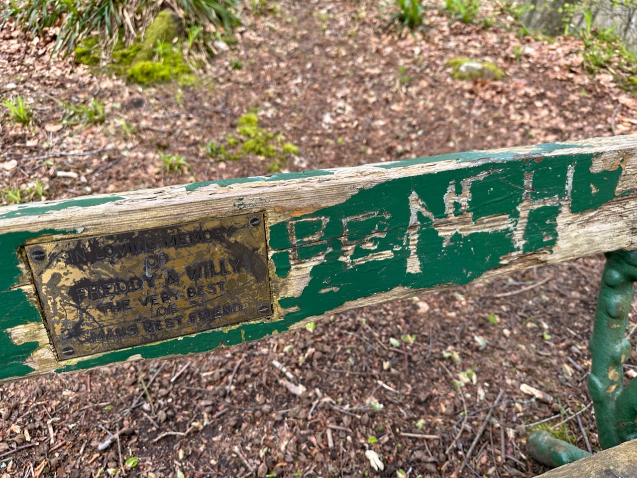 I found a bench and it’s got my name on it